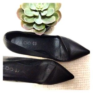 Aldo 7.5 genuine leather pointy pump heel evening